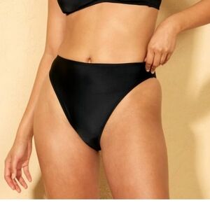 Wild Fable Black Ultra High-Leg Bikini Bottom NWT